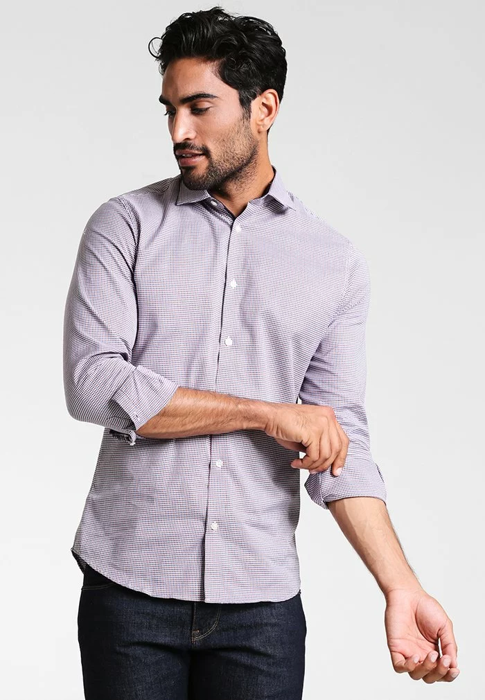 Selected Homme SLHSLIMNEW MARK SHIRT - Chemise Classique - Bright White/red/navy/white 1 Selected Homme SLHSLIMNEW MARK SHIRT - Chemise Classique - Bright White/red/navy/white