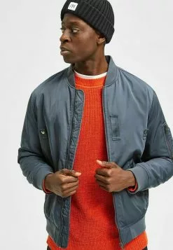 Selected Homme Blouson Bomber - India Ink -Selected Homme Soldes Boutique 2f4d12e798684d75b702be9630d0e282