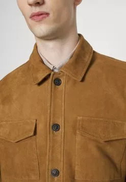 Selected Homme SLHCARTER OVERSHIRT - Veste En Cuir - Toffee -Selected Homme Soldes Boutique 2f540ce6111e4384aaca6627dc62bc26