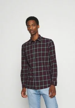 Selected Homme SLHSLIMTRENT SHIRT CHECK - Chemise - Bordeaux
