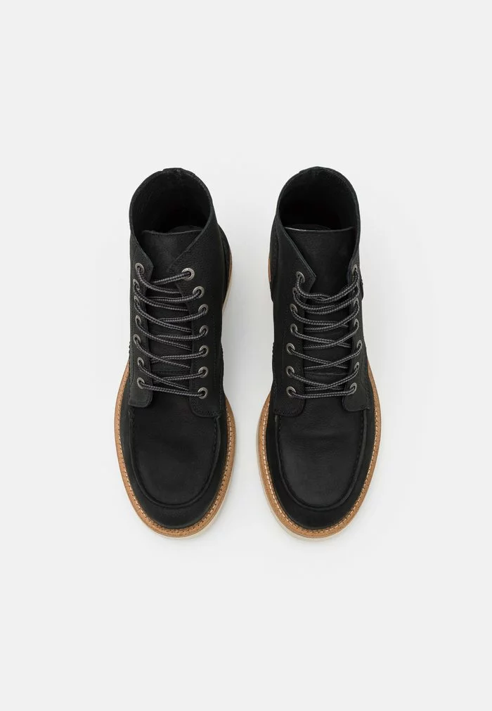 Selected Homme SLHTEO NEW MOC-TOE BOOT - Bottines à Lacets - Black 4 Selected Homme SLHTEO NEW MOC-TOE BOOT - Bottines à Lacets - Black – Image 4