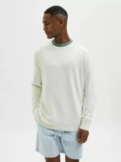 Selected Homme LANGÄRMELIGER - Pullover - Cloud Dancer