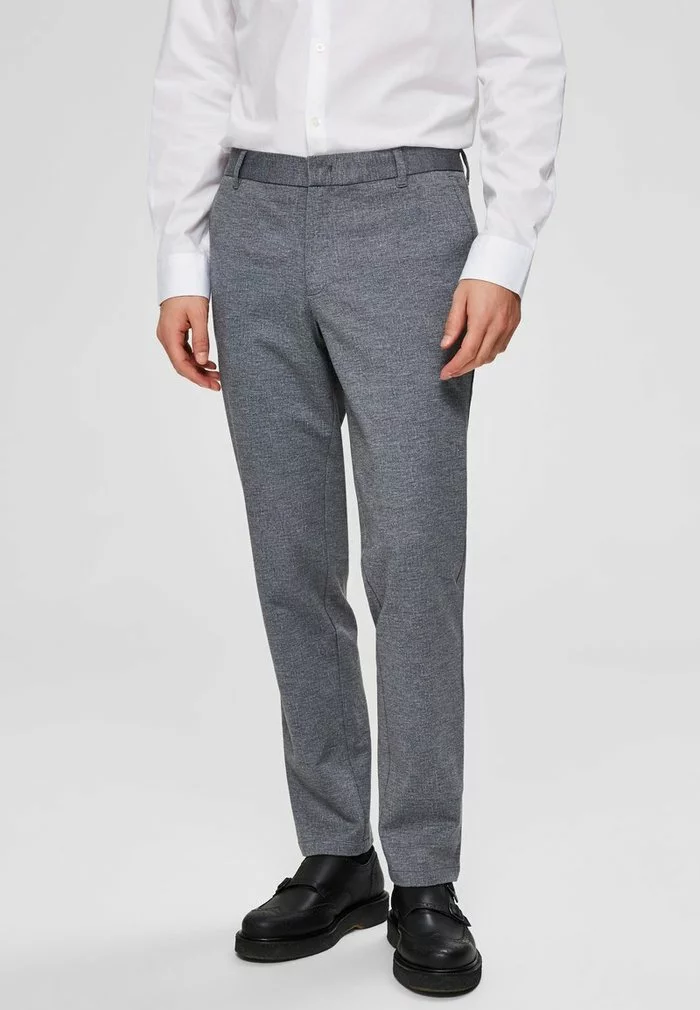 Selected Homme FLEX FIT HOSE SLIM FIT - Chino - Grey Melange 1 Selected Homme FLEX FIT HOSE SLIM FIT - Chino - Grey Melange
