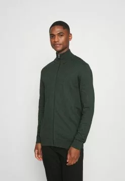 Selected Homme SLHBERG FULL ZIP CARDIGAN - Gilet - Darkest Spruce