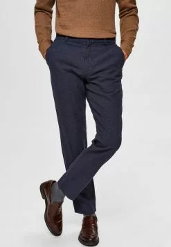 Selected Homme SLHSLIM ARVAL PANTS - Pantalon Classique - Navy Blazer/check