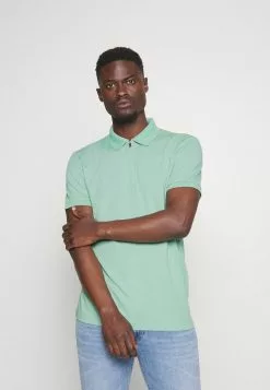 Selected Homme SLHFAVE ZIP - Polo - Granite Green