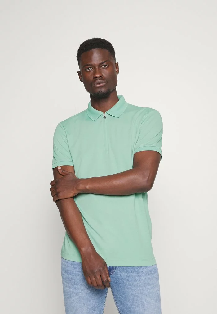 Selected Homme SLHFAVE ZIP - Polo - Granite Green 1 Selected Homme SLHFAVE ZIP - Polo - Granite Green