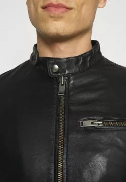 Selected Homme SLHICONIC CLASSIC - Veste En Cuir - Black -Selected Homme Soldes Boutique 351e127db29945f3a00445b00a5adf57