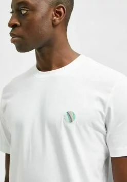 Selected Homme BESTICKTER - T-shirt Basique - Bright White -Selected Homme Soldes Boutique 35d87ff7f19e4f808d44a43486bce543