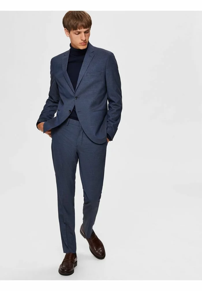 Selected Homme Pantalon De Costume - Medium Blue Melange 4 Selected Homme Pantalon De Costume - Medium Blue Melange – Image 4