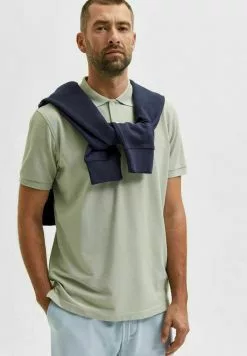 Selected Homme REGULAR FIT - Polo - Desert Sage -Selected Homme Soldes Boutique 36cd40bb30644a7a9f37f6eb59145b4b