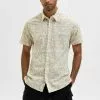 Selected Homme FLORAL - Chemise - Oatmeal
