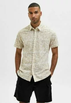 Selected Homme FLORAL - Chemise - Oatmeal