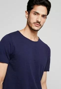 Selected Homme SLHMORGAN O NECK TEE - T-shirt Basique - Maritime Blue -Selected Homme Soldes Boutique 3786153b9bf647c4be2106a651bfd5e8