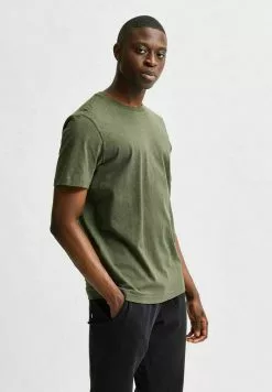 Selected Homme SLHNORMAN SS O-NECK S NOOS - T-shirt Basique - Forest Night