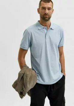 Selected Homme REGULAR FIT - Polo - Celestial Blue 9 Selected Homme REGULAR FIT - Polo - Celestial Blue -Selected Homme Soldes Boutique 37da838d24104c96808dd15f10a4adea