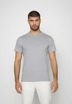 Selected Homme SLHNORMAN MINI STRIPE TEE - T-shirt Basique - Winter Moss/bright White