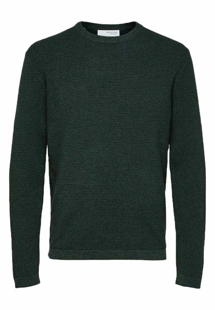 Selected Homme Pullover - Dark Green Mottled Green 6 Selected Homme Pullover - Dark Green Mottled Green – Image 6