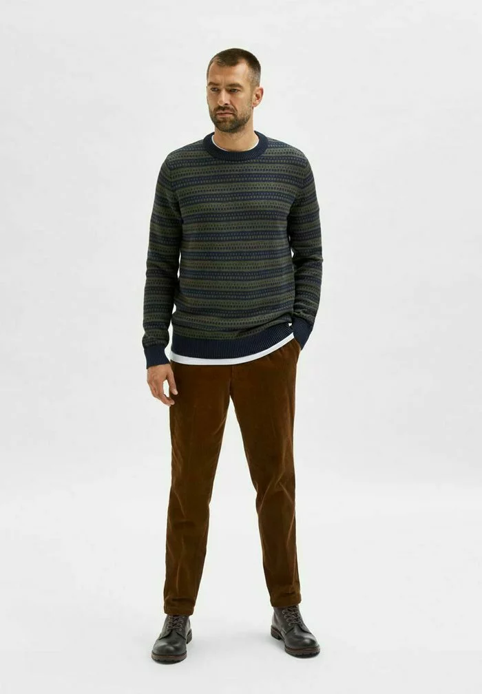 Selected Homme SLHALFIE CREW CAMP - Pullover - Forest Night 2 Selected Homme SLHALFIE CREW CAMP - Pullover - Forest Night – Image 2