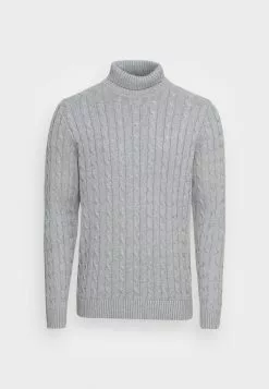 Selected Homme SLHRYAN STRUCTURE ROLL NECK - Pullover - Medium Grey Melange 8 Selected Homme SLHRYAN STRUCTURE ROLL NECK - Pullover - Medium Grey Melange -Selected Homme Soldes Boutique 3a4cd27cee674114a6afdf55fbeab8c5