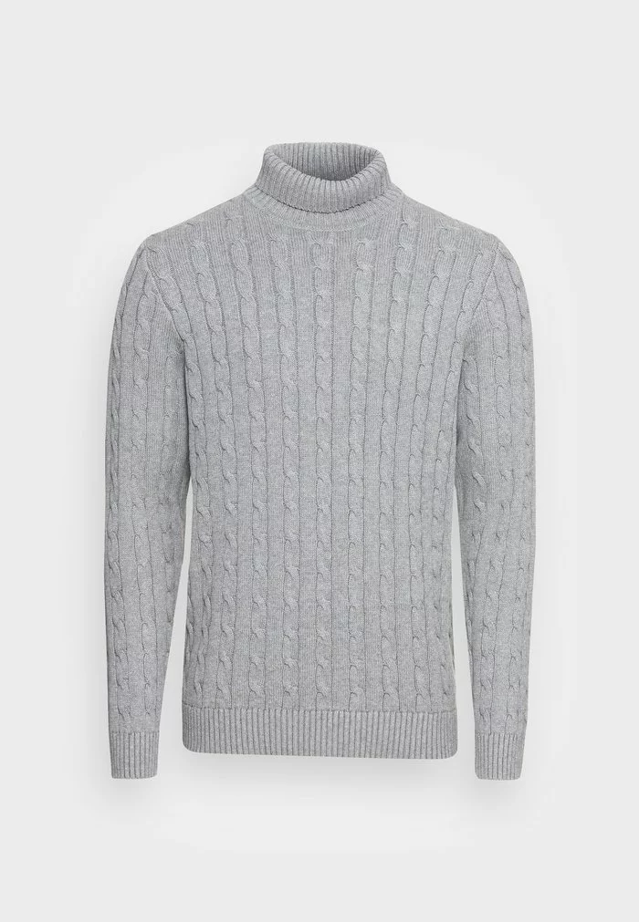 Selected Homme SLHRYAN STRUCTURE ROLL NECK - Pullover - Medium Grey Melange 4 Selected Homme SLHRYAN STRUCTURE ROLL NECK - Pullover - Medium Grey Melange – Image 4