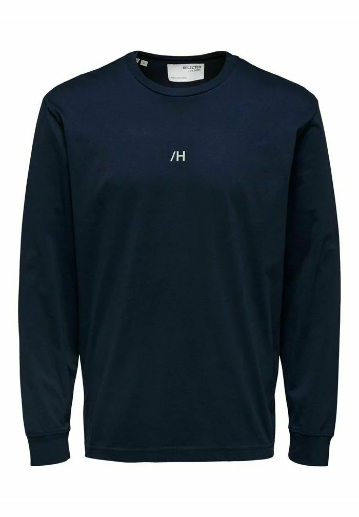 Selected Homme T-shirt à Manches Longues - Dark Sapphire 6 Selected Homme T-shirt à Manches Longues - Dark Sapphire – Image 6