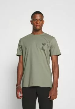 Selected Homme SLHRELAXEDMILO ONECK TEE - T-shirt Imprimé - Sea Spray/back