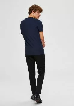 Selected Homme T-shirt Basique - Navy Blazer -Selected Homme Soldes Boutique 43301115588643ffabf698b6738973ad