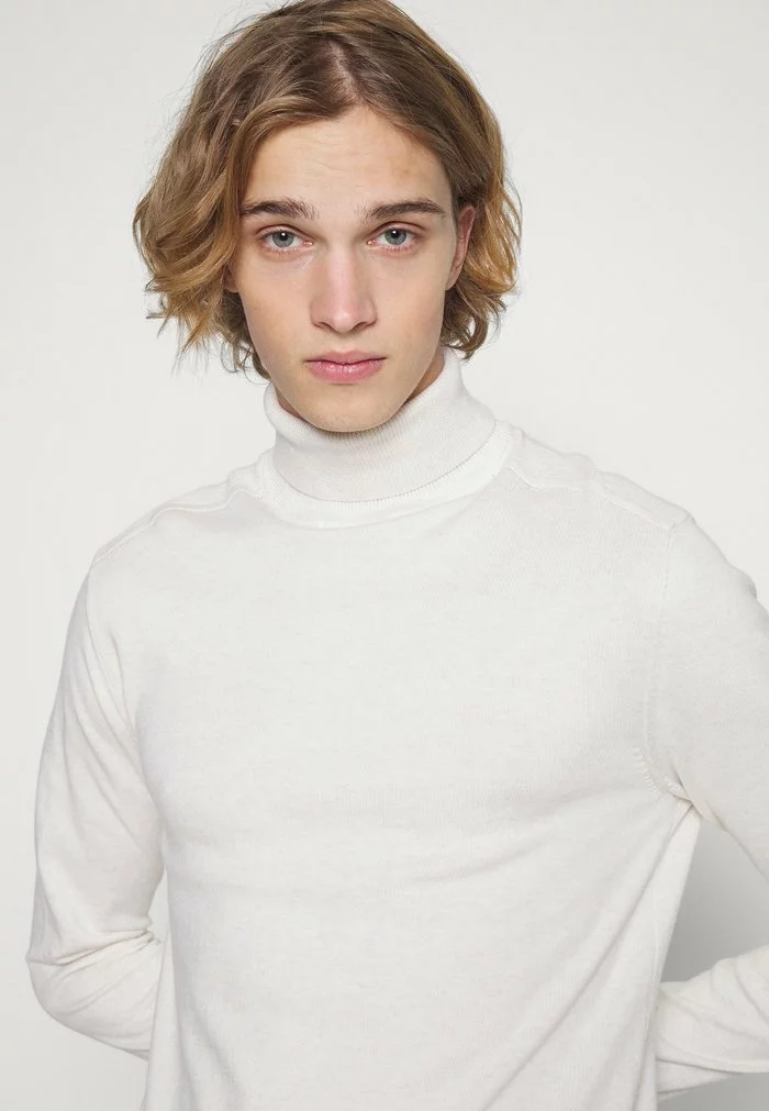 Selected Homme SLHBERG ROLL NECK - Pullover - Egret Melange 5 Selected Homme SLHBERG ROLL NECK - Pullover - Egret Melange – Image 5