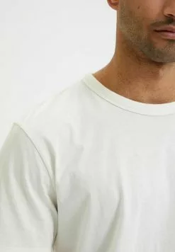 Selected Homme SLHRELAXLONG DAVID O NECK TEE CAMP - T-shirt Basique - Cloud Dancer -Selected Homme Soldes Boutique 45da152bb7f94795889bf10bacf84a0a