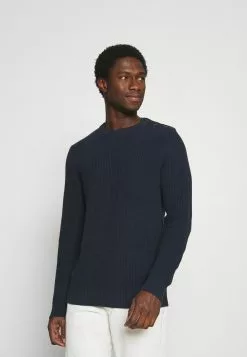 Selected Homme SLHIRVEN BUTTON CREW - Pullover - Black