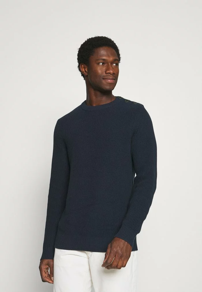 Selected Homme SLHIRVEN BUTTON CREW - Pullover - Black 1 Selected Homme SLHIRVEN BUTTON CREW - Pullover - Black