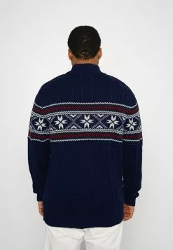 Selected Homme SLHFLAKE CABLE HIGH NECK - Pullover - Sky Captain -Selected Homme Soldes Boutique 49942d113bbd4b419f31d5c3a4a7b732