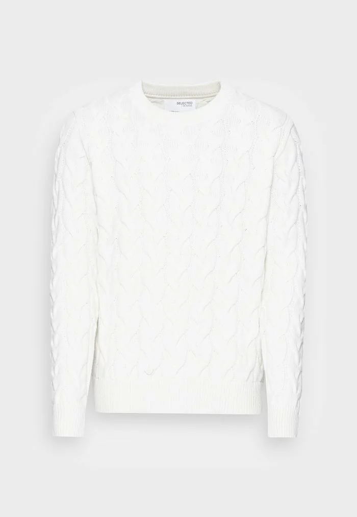 Selected Homme SLHRABI CABLE CREW NECK - Pullover - Jet Stream 4 Selected Homme SLHRABI CABLE CREW NECK - Pullover - Jet Stream – Image 4