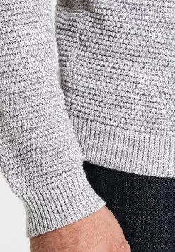 Selected Homme SHXNEWVINCEBUBBLE CREW NECK - Pullover - Marshmallow/twisted Light Grey -Selected Homme Soldes Boutique 4a4f1c5f7f554e7a9c0162b8524610b4