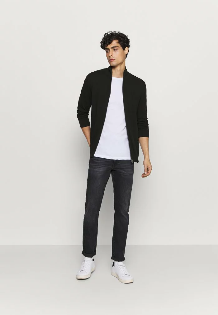 Selected Homme SLHBERG FULL ZIP CARDIGAN - Gilet - Black 2 Selected Homme SLHBERG FULL ZIP CARDIGAN - Gilet - Black – Image 2