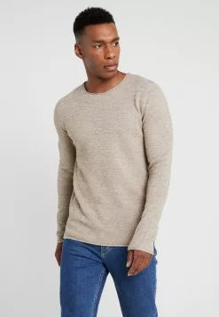 Selected Homme SLHROCKY - Pullover - Sepia/light Grey Melange