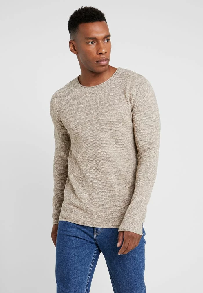 Selected Homme SLHROCKY - Pullover - Sepia/light Grey Melange 1 Selected Homme SLHROCKY - Pullover - Sepia/light Grey Melange