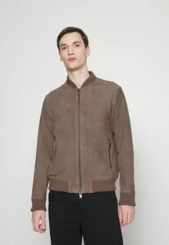 Selected Homme ICONIC - Veste En Cuir - Morel