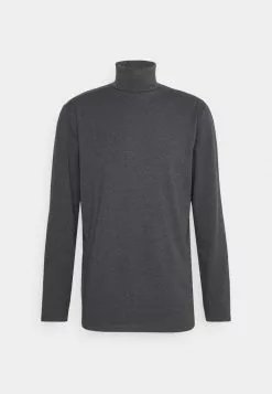 Selected Homme SLHRORY ROLL NECK TEE - T-shirt à Manches Longues - Dark Grey Melange -Selected Homme Soldes Boutique 4e60869c9b694e0f84cf1f70e567a4d9