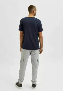 Selected Homme T-shirt Basique - Sky Captain -Selected Homme Soldes Boutique 4f094ee019224475ad2b7a862e15f083