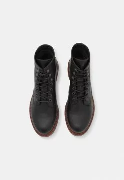 Selected Homme SLHROMAN BOOT - Bottines à Lacets - Black -Selected Homme Soldes Boutique 4f108c1e027140648597b2772418573b