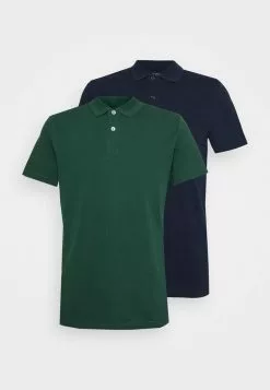 Selected Homme SLHDECLAN 2 PACK - Polo - Navy Blazer/trekking Green