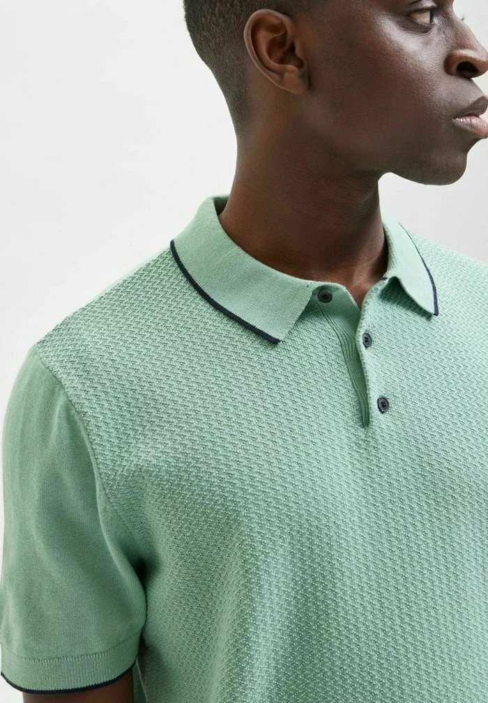 Selected Homme Polo - Granite Green 4 Selected Homme Polo - Granite Green â Image 4