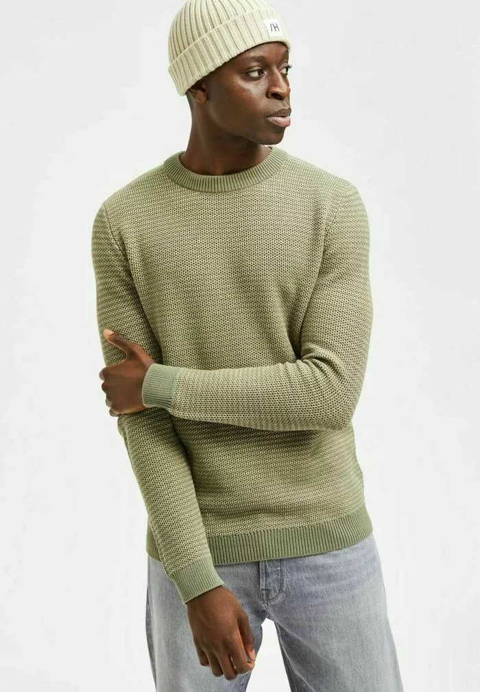 Selected Homme Pullover - Deep Lichen Green 3 Selected Homme Pullover - Deep Lichen Green – Image 3
