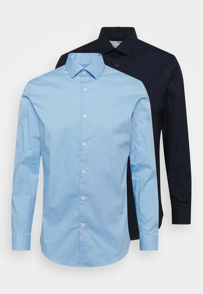Selected Homme SLHSLIMBROOKLYN SHIRT 2 PACK - Chemise Classique - Light Blue/navy Blazer 1 Selected Homme SLHSLIMBROOKLYN SHIRT 2 PACK - Chemise Classique - Light Blue/navy Blazer