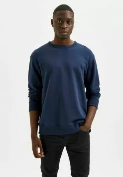 Selected Homme RUNDHALSAUSSCHNITT - Sweatshirt - Maritime Blue