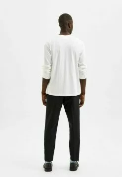 Selected Homme T-shirt à Manches Longues - Bright White -Selected Homme Soldes Boutique 532e4018b4d449b6b1aee14e75486adf