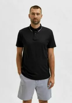 Selected Homme KURZÄRME - Polo - Black