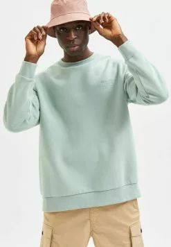 Selected Homme RUNDHALS - Pullover - Granite Green -Selected Homme Soldes Boutique 53edd8fb43b6497aa0a17382ef366121